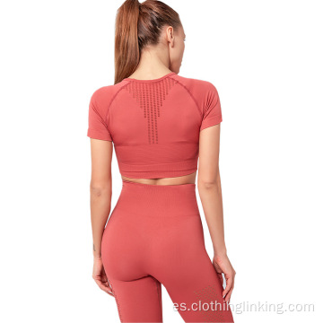 Traje de ejercicio de yoga de verano para dama